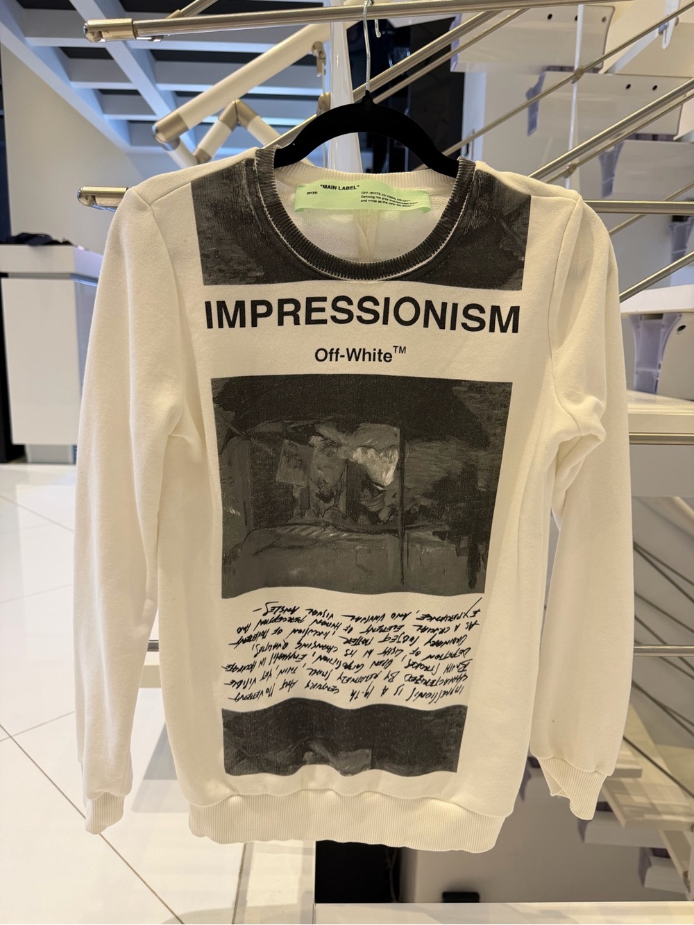 Off-White Impressionism Arrow Crewneck Sweatshirt White